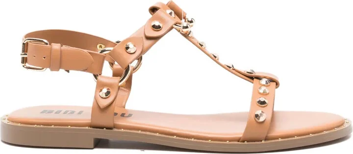 Dunia studded t-bar sandals