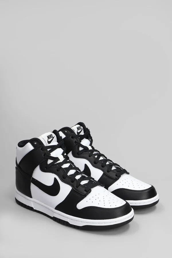 Dunk Hi Retro Sneakers In Black Leather - Image 2
