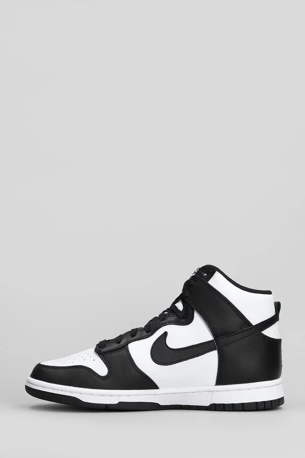 Dunk Hi Retro Sneakers In Black Leather - Image 3