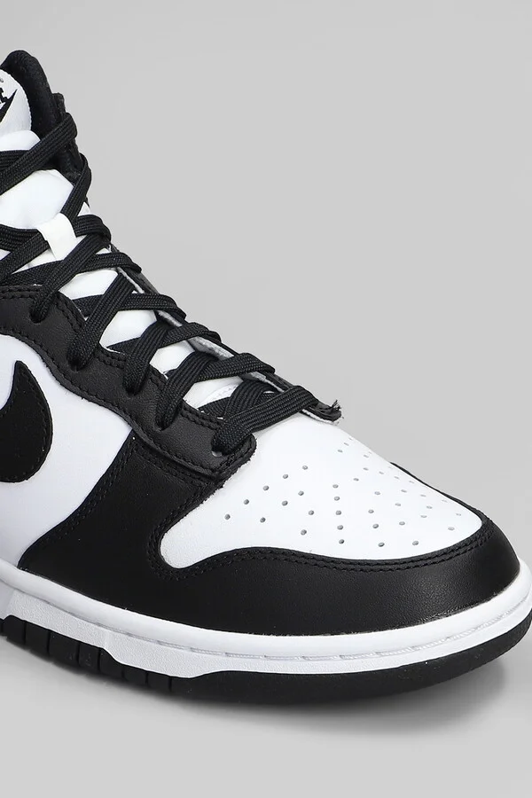 Dunk Hi Retro Sneakers In Black Leather - Image 5