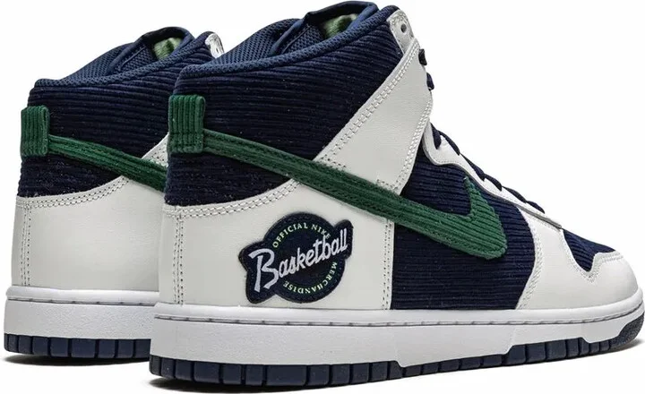 Dunk High PRM EMB "College Navy/Noble Green" sneakers - Image 3