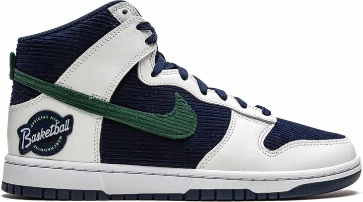 Dunk High PRM EMB "College Navy/Noble Green" sneakers