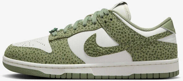 Dunk Low FV6516-300 Sneakers Women's Oil Green Leather Lifestyle Shoes PSS1 (Green,11.5)