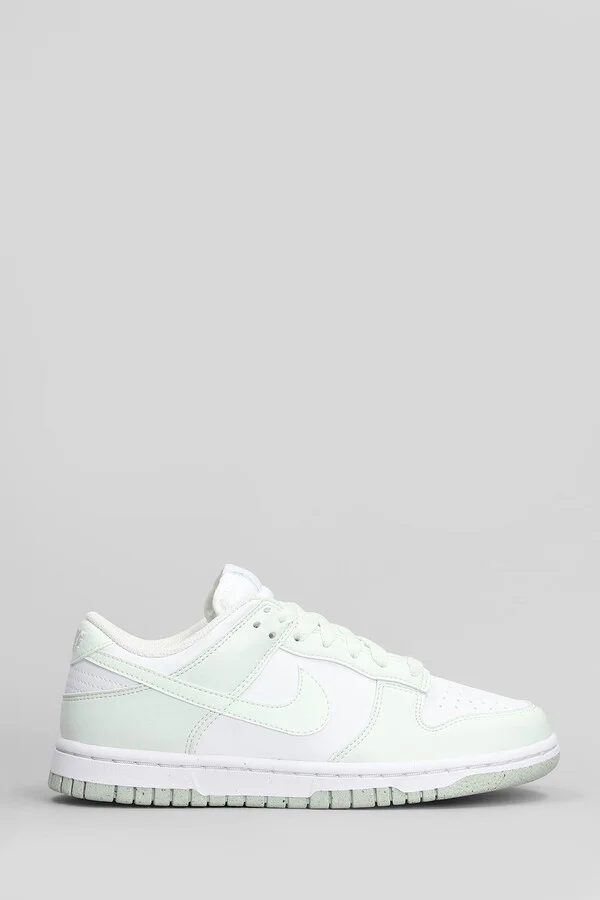 Dunk Low Next Nature Sneakers In Green Leather