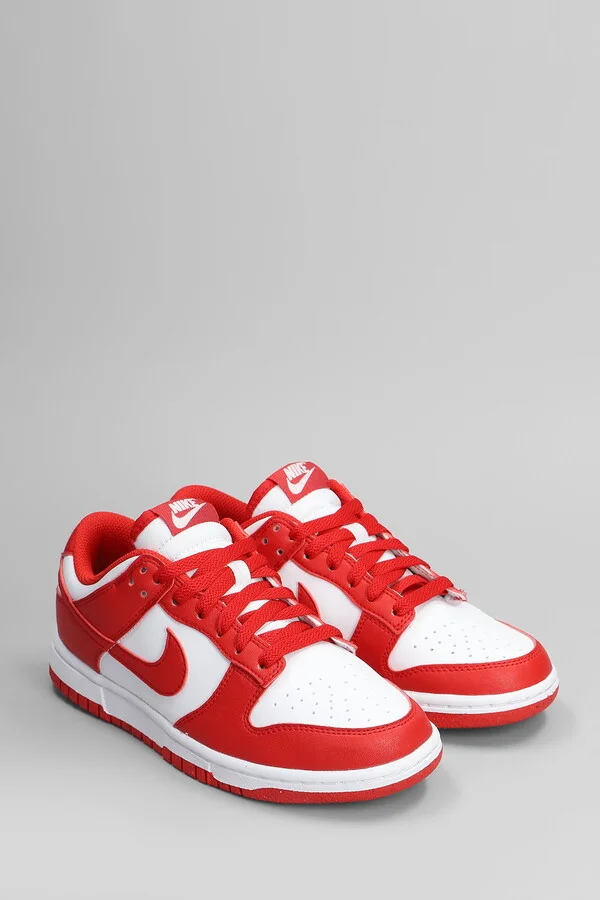 Dunk Low Next Nature Sneakers In Red Leather - Image 2
