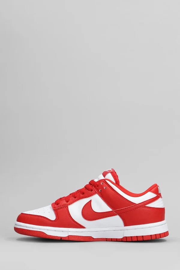 Dunk Low Next Nature Sneakers In Red Leather - Image 3