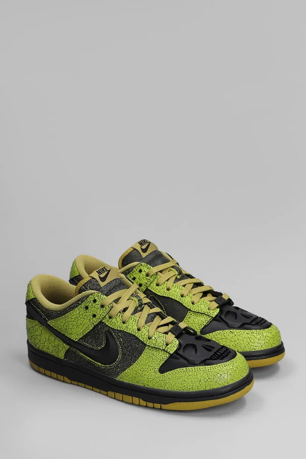Dunk Low Retro Sneakers In Green Leather - Image 2