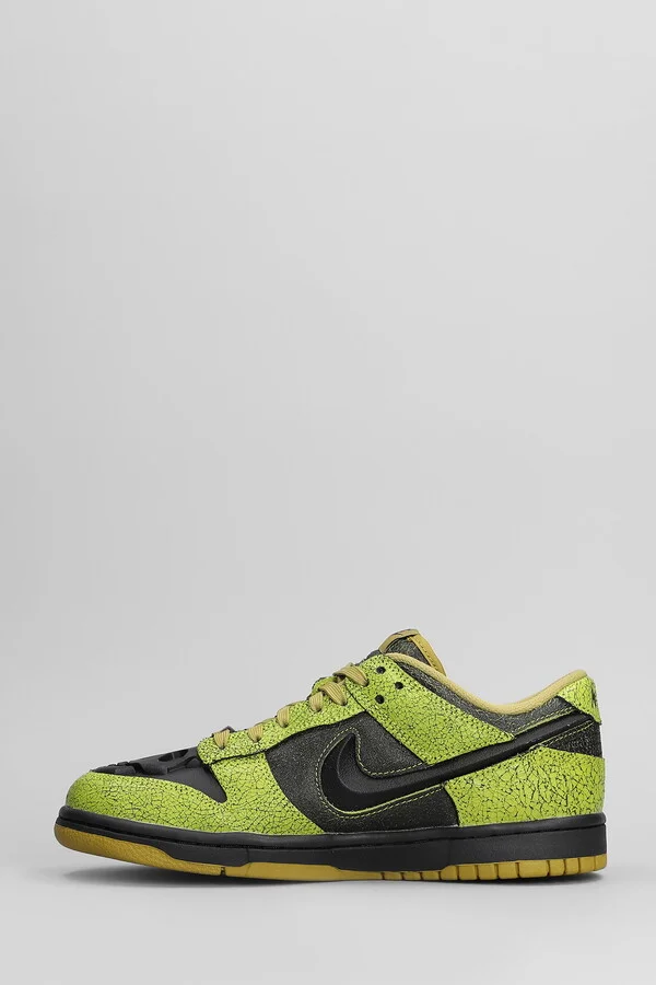 Dunk Low Retro Sneakers In Green Leather - Image 3