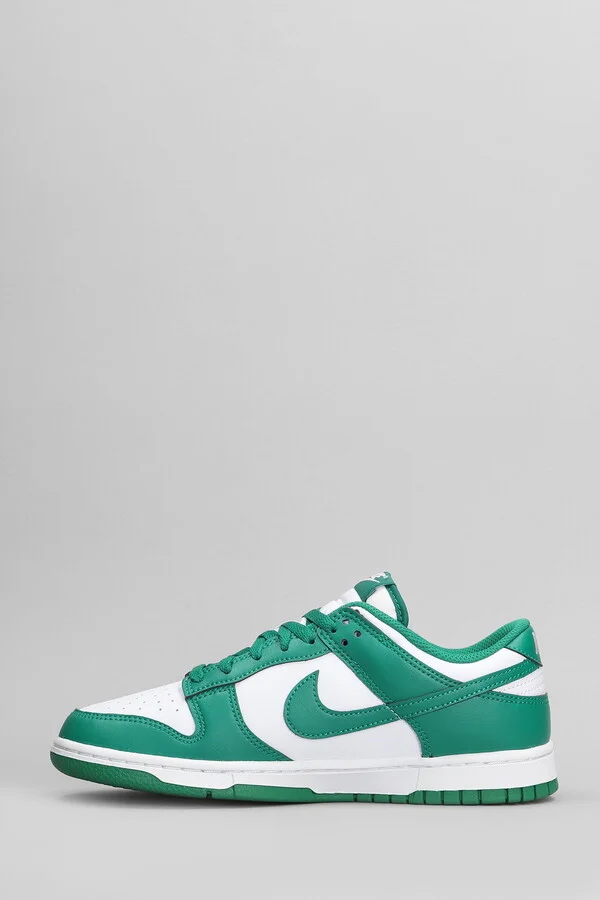 Dunk Low Retro Sneakers In Green Leather - Image 3