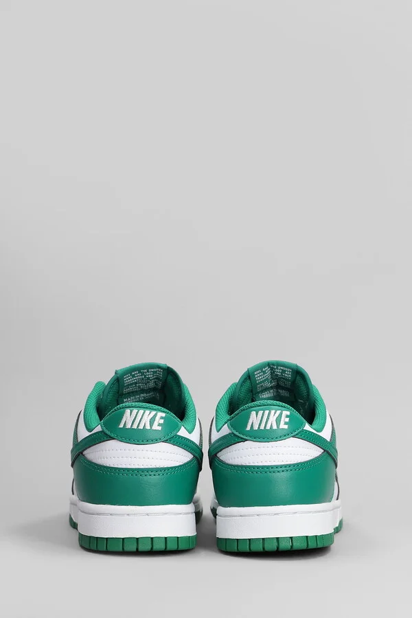 Dunk Low Retro Sneakers In Green Leather - Image 4