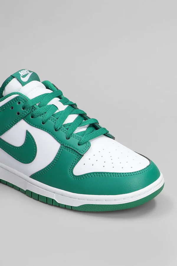Dunk Low Retro Sneakers In Green Leather - Image 5