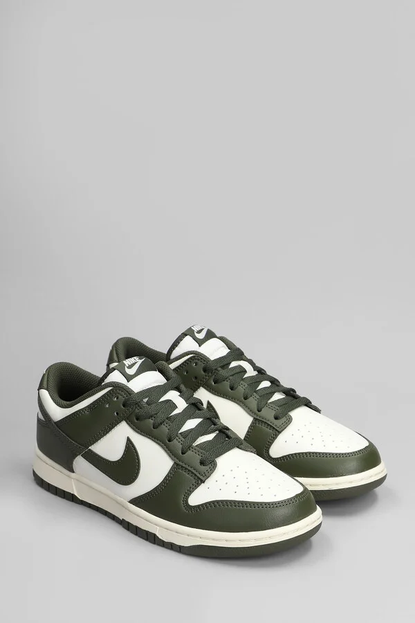 Dunk Low Retro Sneakers In Green Leather - Image 2