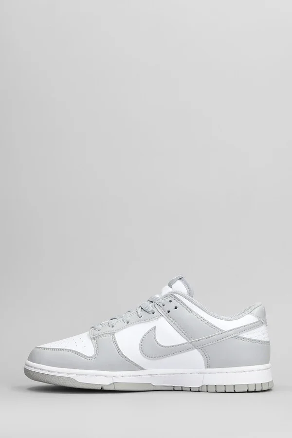 Dunk Low Retro Sneakers In Grey Leather - Image 3