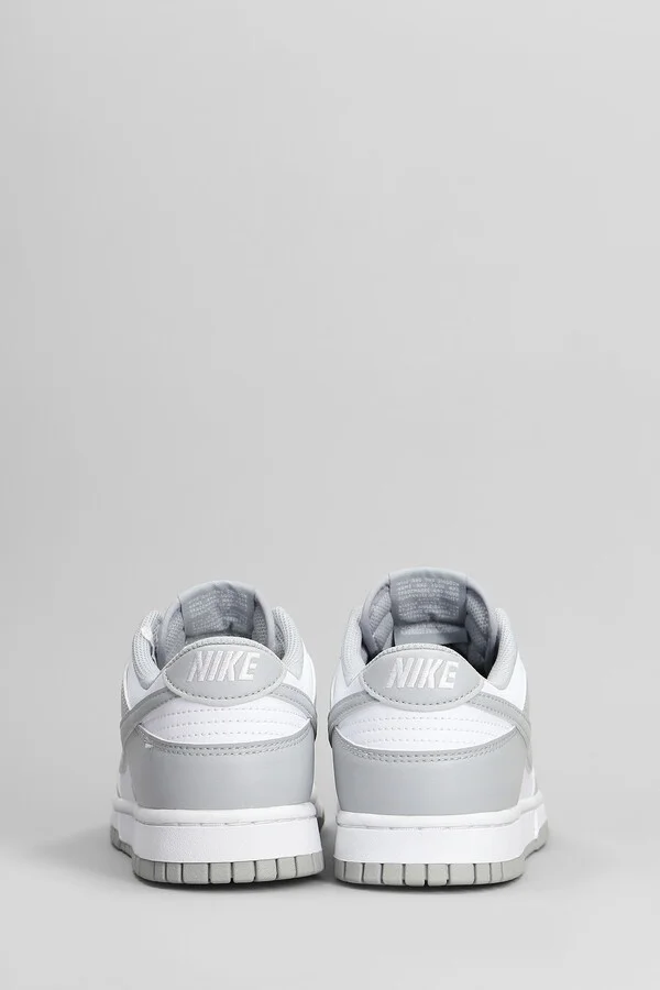 Dunk Low Retro Sneakers In Grey Leather - Image 4