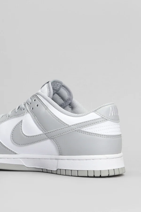 Dunk Low Retro Sneakers In Grey Leather - Image 5