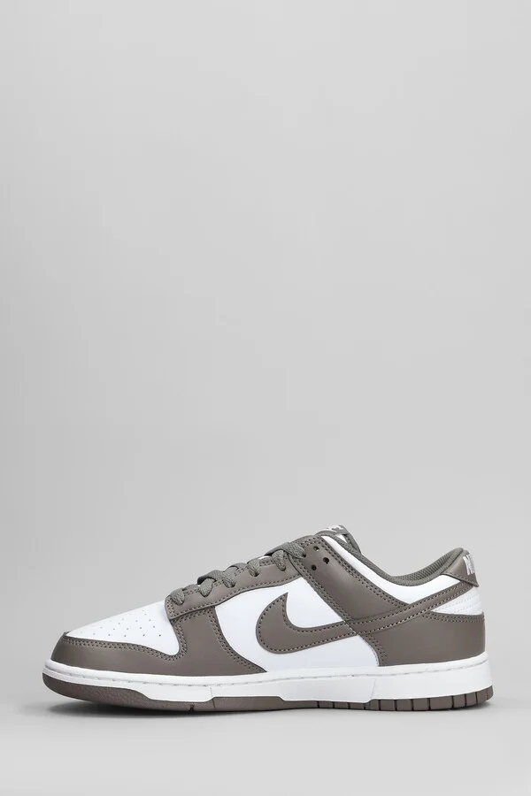 Dunk Low Retro Sneakers In Grey Leather - Image 3