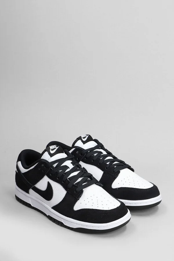 Dunk Low Retro Sneakers In White Suede And Leather - Image 2