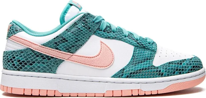 Dunk Low Snakeskin "Washed Teal/Bleached Coral" sneakers