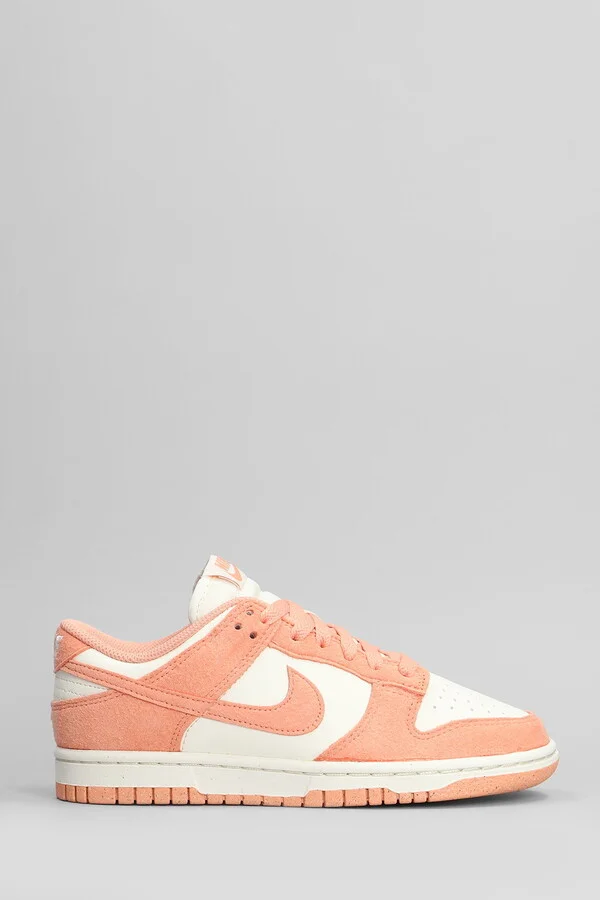 Dunk Low Sneakers In Orange Suede And Leather