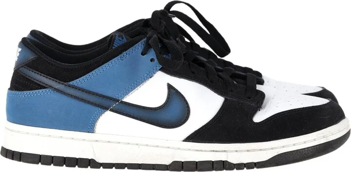 Dunk Low-Top Sneakers in Industrial Blue Leather