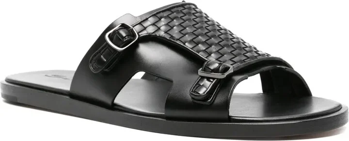 Duo leather slides - Image 2