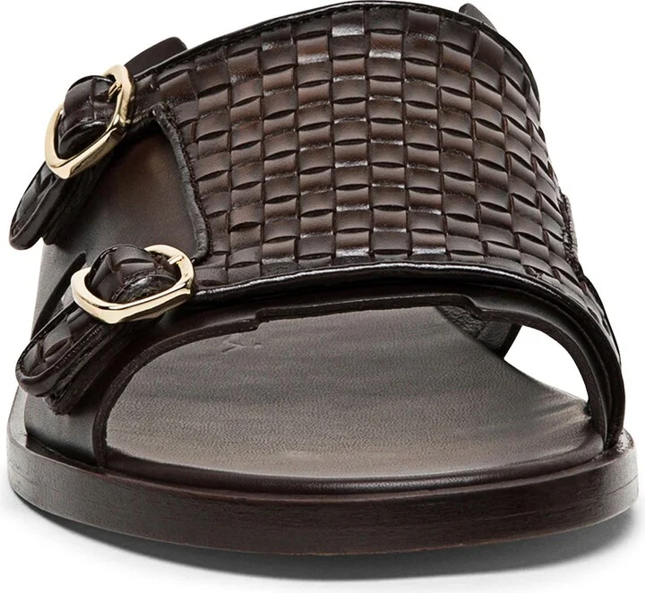 Duo Woven Leather Monk Strap Slide Sandal - Image 4