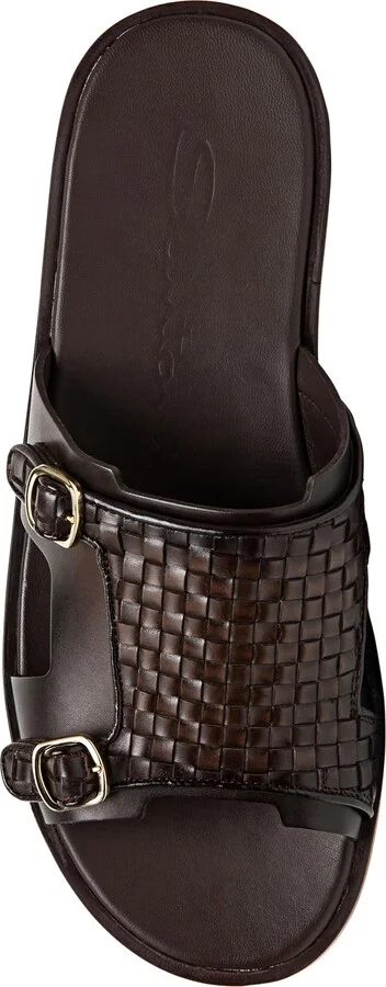 Duo Woven Leather Monk Strap Slide Sandal - Image 5