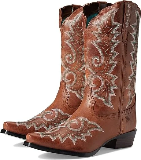 Durango Crush 12 Western Snip Toe Women's Shoes Golden Brown : 8.5 B - Medium, Leather