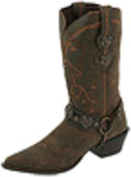 Durango Crush Cowgirl Boot Cowboy Boots Saddle Brown W/Tan & Brown : 7 B - Medium, Leather - Image 2