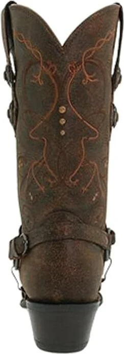 Durango Crush Cowgirl Boot Cowboy Boots Saddle Brown W/Tan & Brown : 7 B - Medium, Leather - Image 5