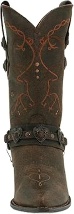 Durango Crush Cowgirl Boot Cowboy Boots Saddle Brown W/Tan & Brown : 7 B - Medium, Leather - Image 6