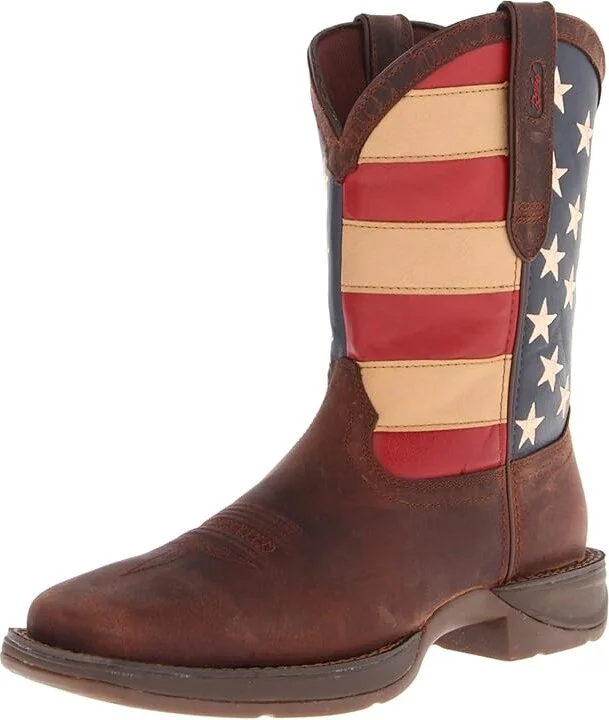 Durango DB5554 - Flag Cowboy Boots Dark Brown : 8 D - Medium, Leather - Image 2