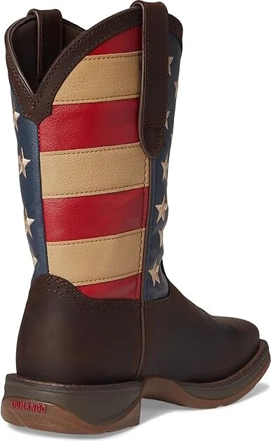 Durango DB5554 - Flag Cowboy Boots Dark Brown : 8 D - Medium, Leather - Image 5