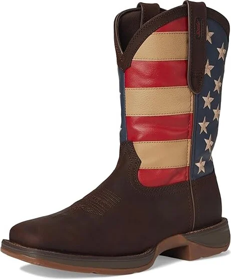 Durango DB5554 - Flag Cowboy Boots Dark Brown : 8 D - Medium, Leather - Image 6