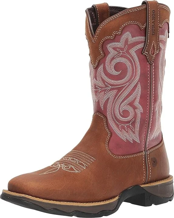 Durango Lady Rebel 10 Western Cowboy Women's Boots Briar Brown/Rusty Red : 6.5 B - Medium, Leather - Image 2