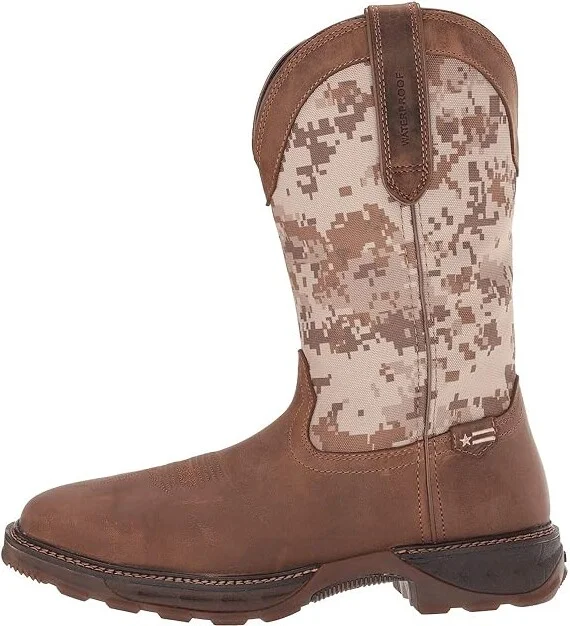Durango Maverick 11 WP Steel Toe Cowboy Boots Dusty Brown/Digital Camo : 7 D - Medium, Leather - Image 7