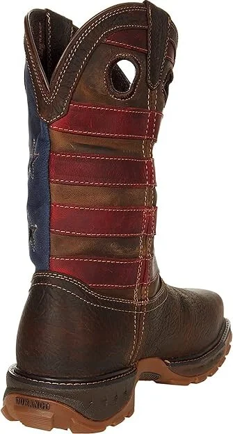 Durango Maverick XP 11 Comp Toe Waterproof Men's Shoes Dark Brown/Vintage Flag : 8 EE - Wide, Leather - Image 4