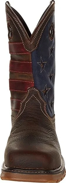 Durango Maverick XP 11 Comp Toe Waterproof Men's Shoes Dark Brown/Vintage Flag : 8 EE - Wide, Leather - Image 5