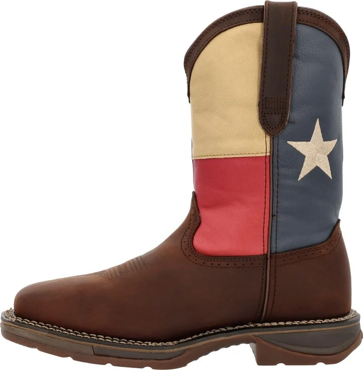 Dark Brown and Texas Flag