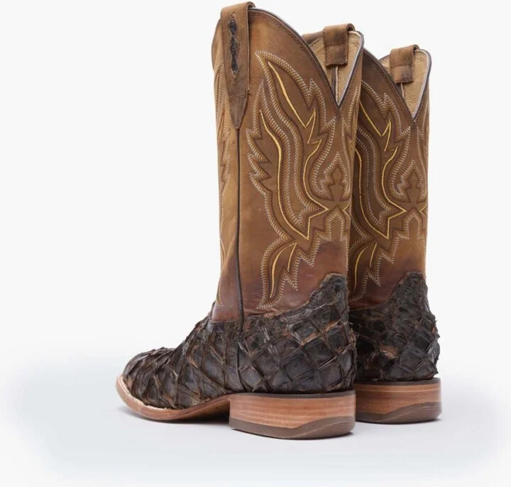 Durango Men's Premium Exotics Dark Brown Pirarucu Western Boot - Image 4