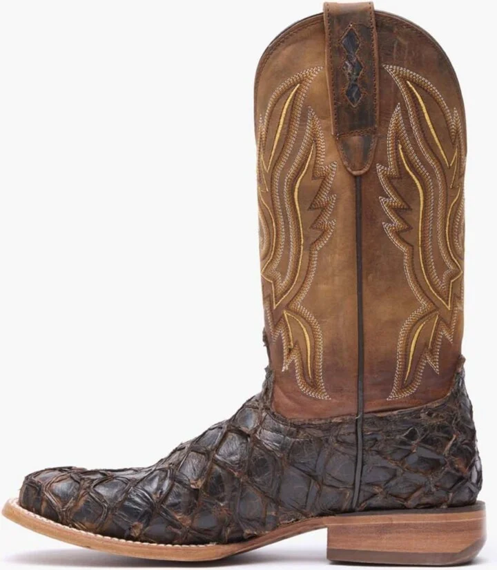 Durango Men's Premium Exotics Dark Brown Pirarucu Western Boot - Image 5