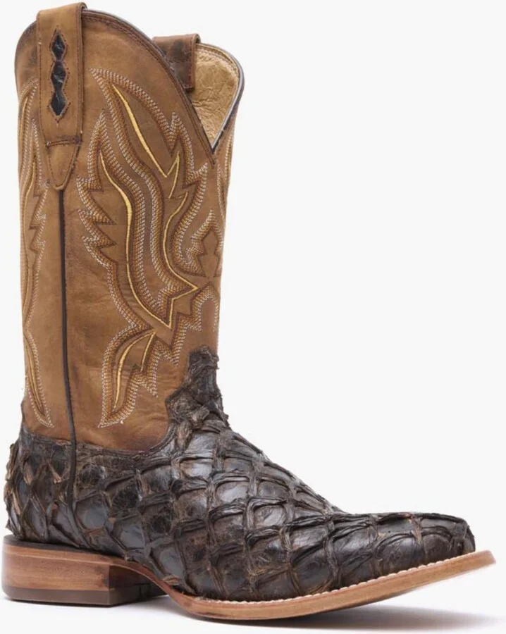 Durango Men's Premium Exotics Dark Brown Pirarucu Western Boot