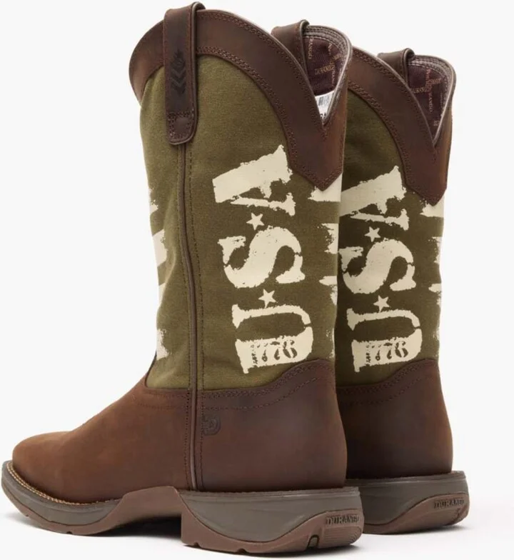 Durango Men's Rebel by Army Green Usa Print Western Boot - Image 4