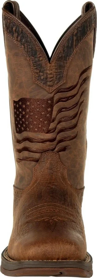 Durango Men's Rebel by Brown Distressed Flag Embroidery Western Boot - Image 3