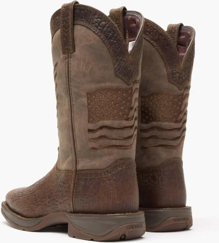 Durango Men's Rebel by Brown Distressed Flag Embroidery Western Boot - Image 4