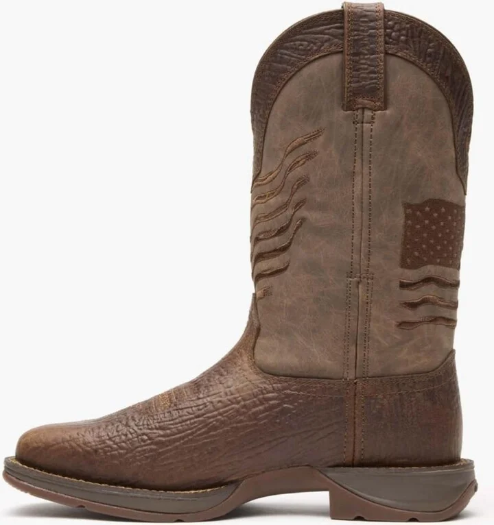 Durango Men's Rebel by Brown Distressed Flag Embroidery Western Boot - Image 5
