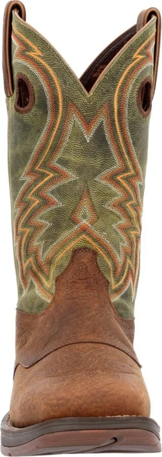 Durango Men's Rebel by Dark Chestnut and Hunter Green Western Boot - Image 4