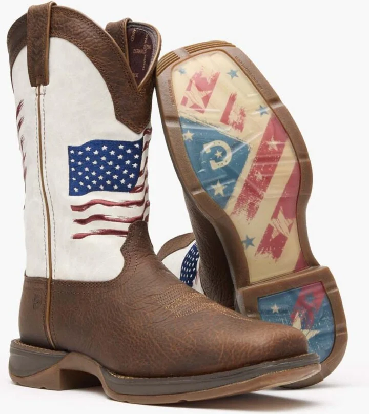 Durango Men's Rebel by Distressed Flag Embroidery Western Boot - Image 2