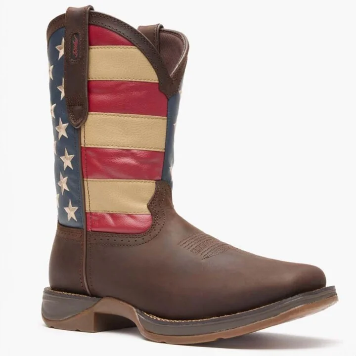 Durango Men's Rebel by Patriotic Pull-On Western Flag Boot