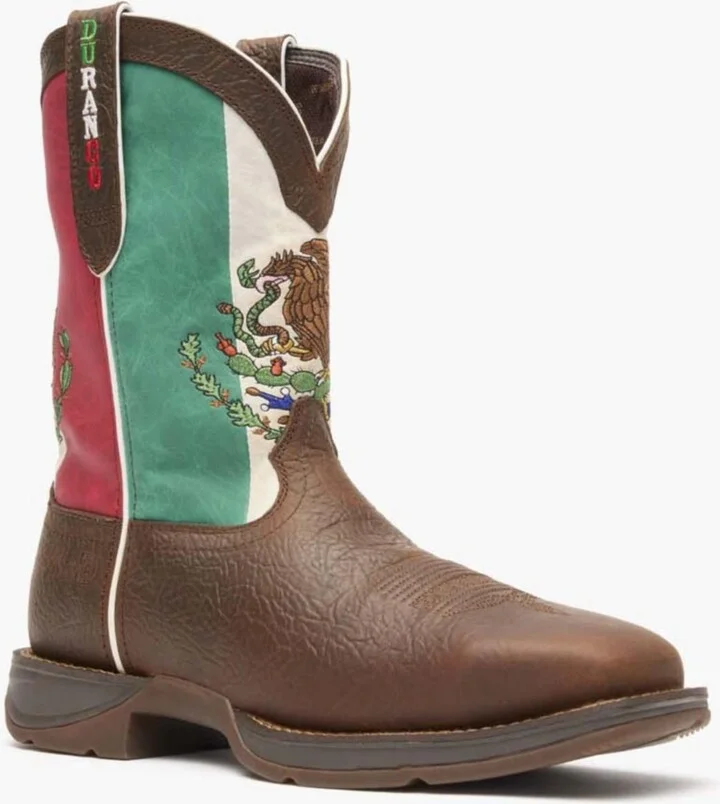 Durango Men's Rebel by Steel Toe Mexico Flag Western Boot